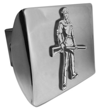 West Virginia University Mountaineer Chrome Hitch Cover image