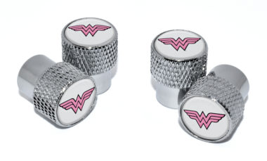 Wonder Woman Valve Stem Caps - Chrome Knurling image