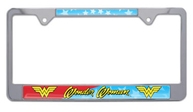 Wonder Woman Chrome License Plate Frame image