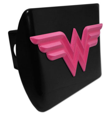 Wonder Woman Pink on Black Hitch Cover