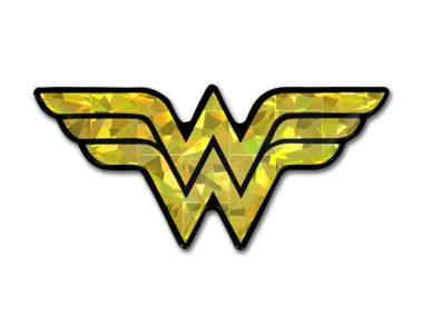 Wonder Woman Yellow 3D Reflective Decal image