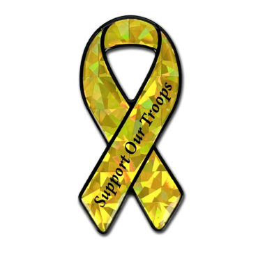 Support Our Troops 3D Reflective Decal image