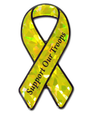 Support Our Troops 3D Reflective Decal image