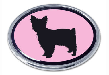 Yorkie Pink Chrome Emblem