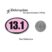 13.1 Half Marathon Pink Chrome Emblem Minis image 2