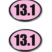 13.1 Half Marathon Pink Chrome Emblem Minis image 1