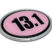 13.1 Half Marathon Pink Oval Chrome Emblem image 2