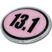 13.1 Half Marathon Pink Oval Chrome Emblem image 3