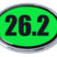 26.2 Marathon Green Oval Chrome Emblem image 1