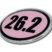 26.2 Marathon Pink Oval Chrome Emblem image 3