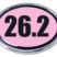 26.2 Marathon Pink Oval Chrome Emblem image 1