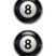 8 Ball Chrome Emblem Minis image 1