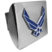 Air Force Wings Blue Emblem on Chrome Hitch Cover image 1