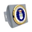 Air Force Seal Matte Chrome Metal Hitch Cover image 1
