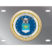 Air Force Seal on Stainless Steel License Plate image 2