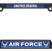 Full-Color US Air Force Black Plastic Open License Plate Frame image 1