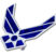 Air Force Wings Blue 3D Reflective Decal image 6