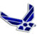 Air Force Wings Blue 3D Reflective Decal image 5