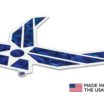Air Force Wings Blue Reflective Decal image 6