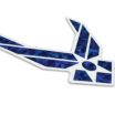 Air Force Wings Blue Reflective Decal image 4
