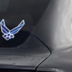 Air Force Wings Blue Reflective Decal image 2