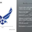 Air Force Wings Blue Reflective Decal image 3