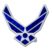 Air Force Wings Blue 3D Reflective Decal image 1