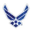 Air Force Wings Blue Reflective Decal image 1