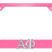 Alpha Phi Sorority Pink Open License Plate Frame image 1