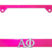 Alpha Phi Pink License Plate Frame image 1