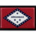 Arkansas Flag Black Metal Car Emblem image 1