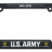 US Army 1775 Black Open Corner Plastic License Plate Frame image 1