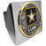 Army Gold Camo Seal Chrome Hitch Cover image 1