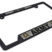 Full-Color Army Retired Camo Black Plastic Open License Plate Frame image 2