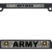 Full-Color Army Retired Camo Black Plastic Open License Plate Frame image 1