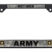 Full-Color Army Retired Camo Black License Plate Frame image 1