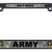 Full-Color Army Retired Camo Black Plastic License Plate Frame image 1