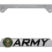 Army 3D Chrome Cutout Metal License Plate Frame image 1