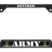Full-Color Army Retired Black Open License Plate Frame image 1