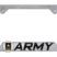 Army Star 3D Chrome Cutout Metal License Plate Frame image 1