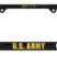 Army Star 3D Black Metal License Plate Frame image 1