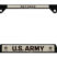 US Army Retired Black Metal Open Corners License Plate Frame image 1