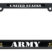 Full-Color US Army Black Plastic License Plate Frame image 1