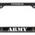 Full-Color Army Veteran Black License Plate Frame image 1