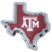 Texas A&M State Shape Color Chrome Emblem image 1