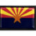 Arizona Flag Black Metal Car Emblem image 1