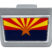 Arizona Chrome Flag Brushed Chrome Hitch Cover image 2