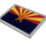 Arizona Flag Chrome Metal Car Emblem image 2