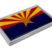 Arizona Flag Chrome Metal Car Emblem image 3