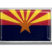 Arizona Flag Chrome Metal Car Emblem image 1